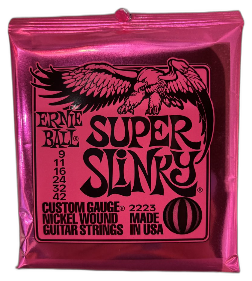 Ernie Ball Slinky — Super Slinky 9-42 · Corde per chitarra elettrica · R&D Sound Lugano