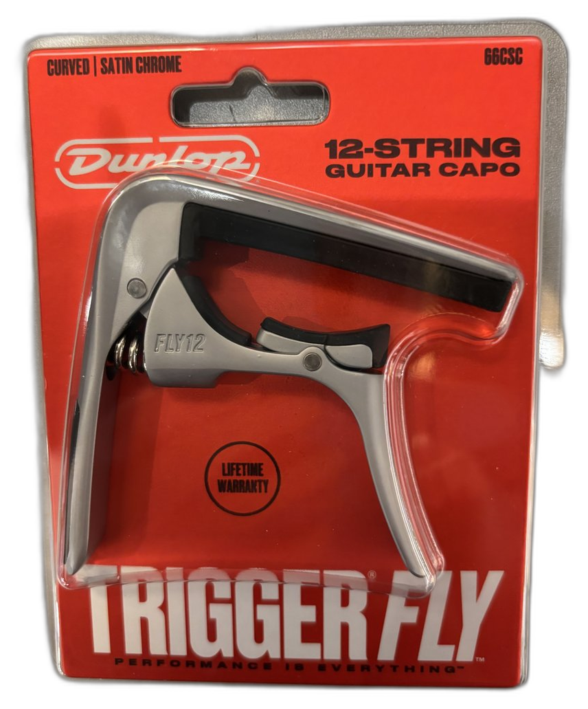 Dunlop Trigger Fly — Curved · Satin Chrome · 12 corde · Capotasti · R&D Sound Lugano
