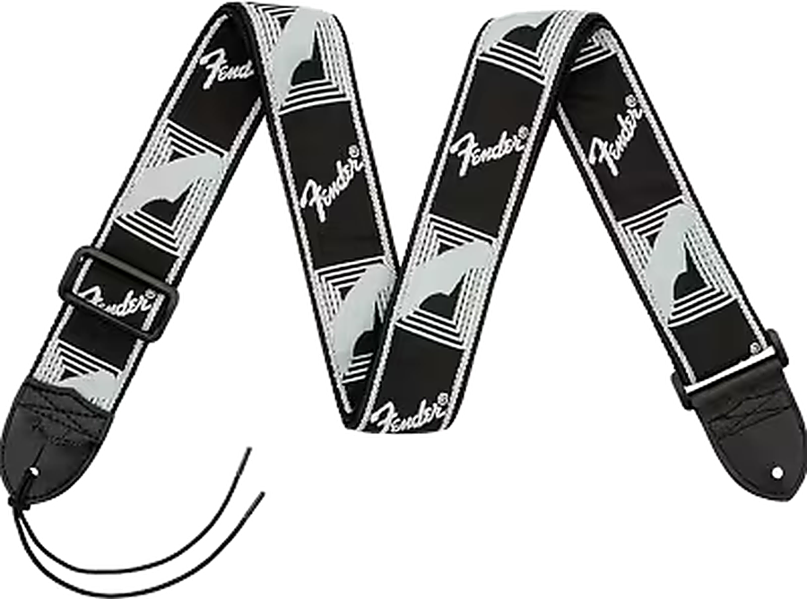 Fender Monogram Strap — Nera/Grigia/Grigio scuro · Tracolle e cinghie · R&D Sound Lugano