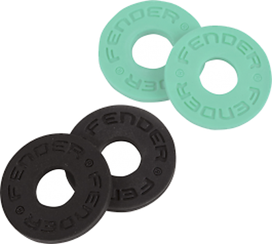 Fender Strap Blocks — Black/Surf Green · Strap lock · R&D Sound Lugano
