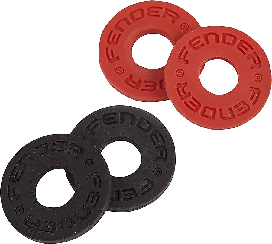 Fender Strap Blocks — Black/Red · Strap lock · R&D Sound Lugano