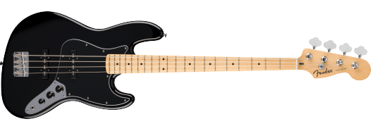 Fender Standard Jazz Bass — Maple Fingerboard, Black Pickguard, Black · Bassi elettrici · R&D Sound Lugano