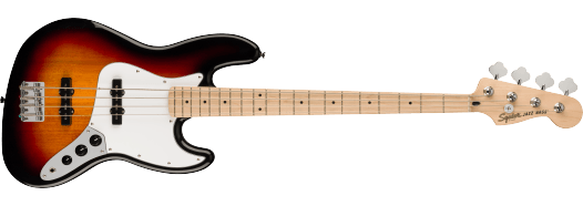 Squier Affinity Series Jazz Bass — Maple Fingerboard, White Pickguard, 3-Color Sunburst · Bassi elettrici · R&D Sound Lugano