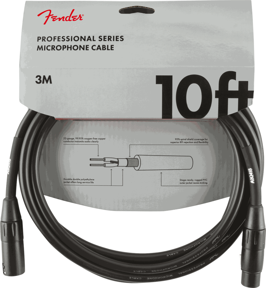 Fender Professional Series Microphone Cable — 3 m · Cavi per microfono · R&D Sound Lugano