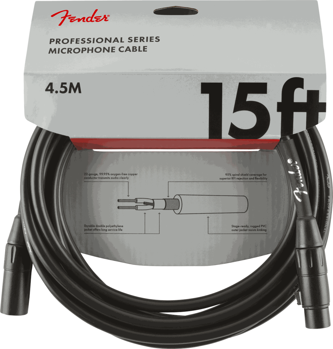 Fender Professional Series Microphone Cable — 4,5 m · Cavi per microfono · R&D Sound Lugano