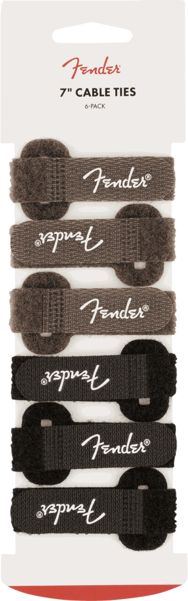 Fender Cable Ties 7", Black and Brown — Black and Brown · Accessori per cavi · R&D Sound Lugano