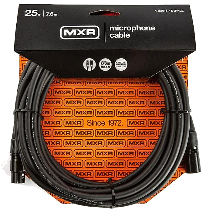 MXR Standard Series Microphone Cable, 7,6 m — Black · Cavi per microfono · R&D Sound Lugano